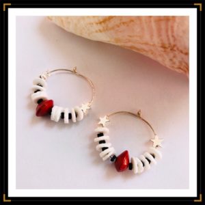 Petites creoles argent eglise coquillages coquillage