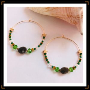 creoles gold zanzibar vert coquillage
