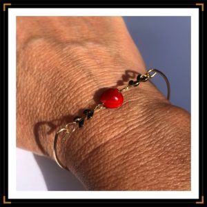 Bracelet jonc chevrons