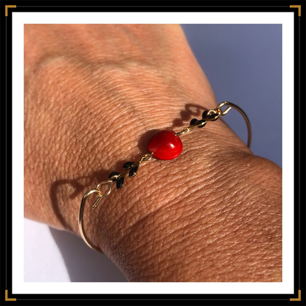 Bracelet jonc chevrons