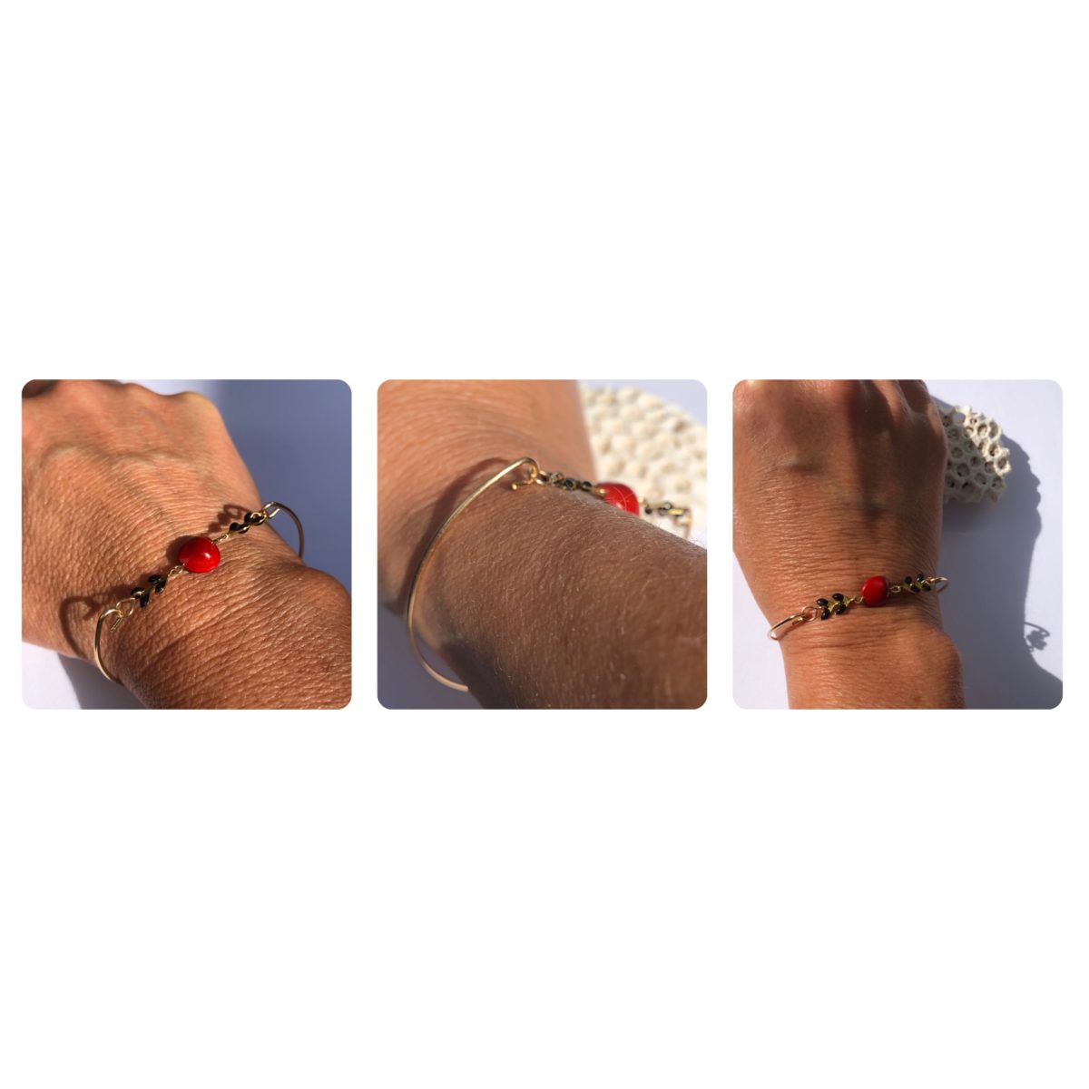 Montage bracelet jonc chevron