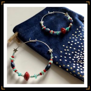 créoles lapi lazuli et amazonite