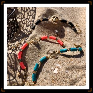 bracelet skull strass couleurs