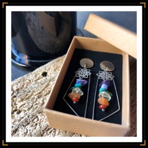 Boucles chakras acierinox argente Zarcenciel boite