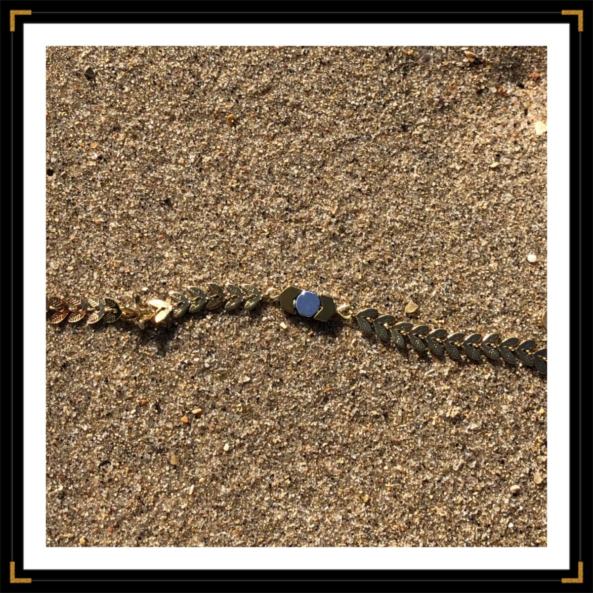 Bracelet Zauthentiques dore hematites sable
