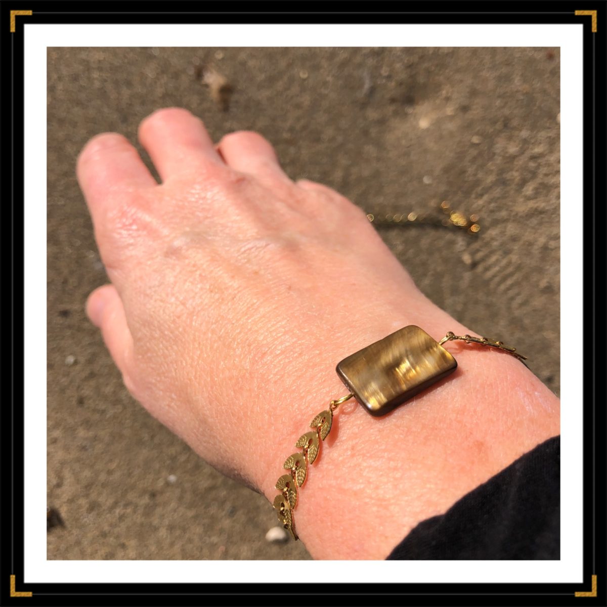 Bracelet Zauthentiques dore nacre sable
