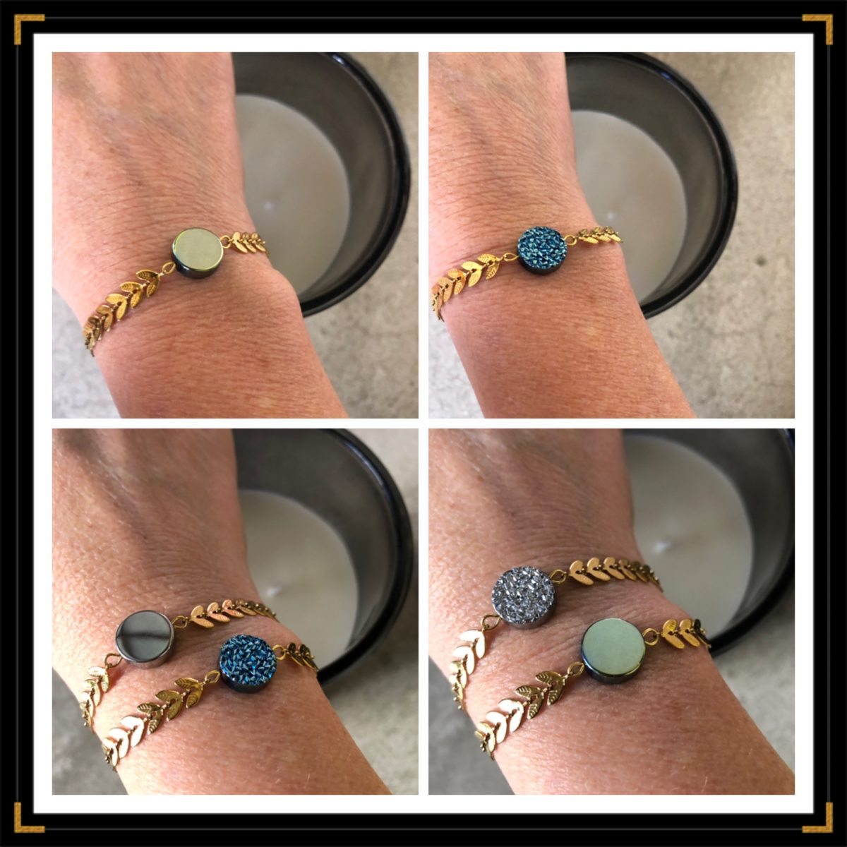 Bracelet Zauthentiques dore recto verso
