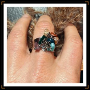 Bague Z arc en ciel cadre