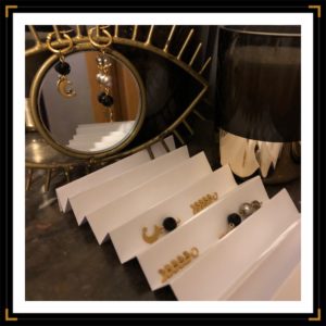 Creoles zinterchangeables acierinox noir fermees