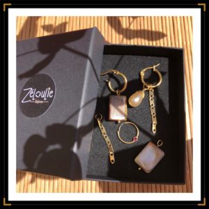 petites creoles zinterchangeables Nacre perle