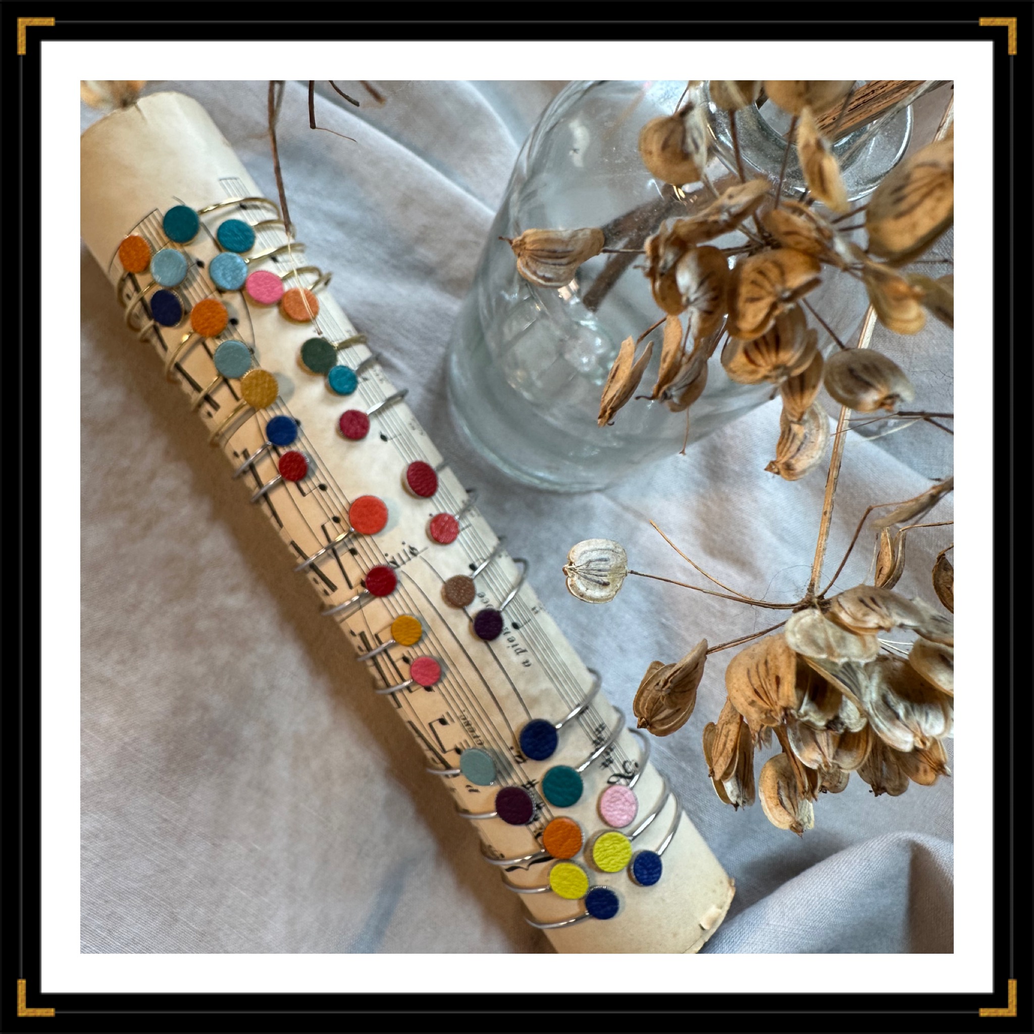 Bracelet confettis cuir